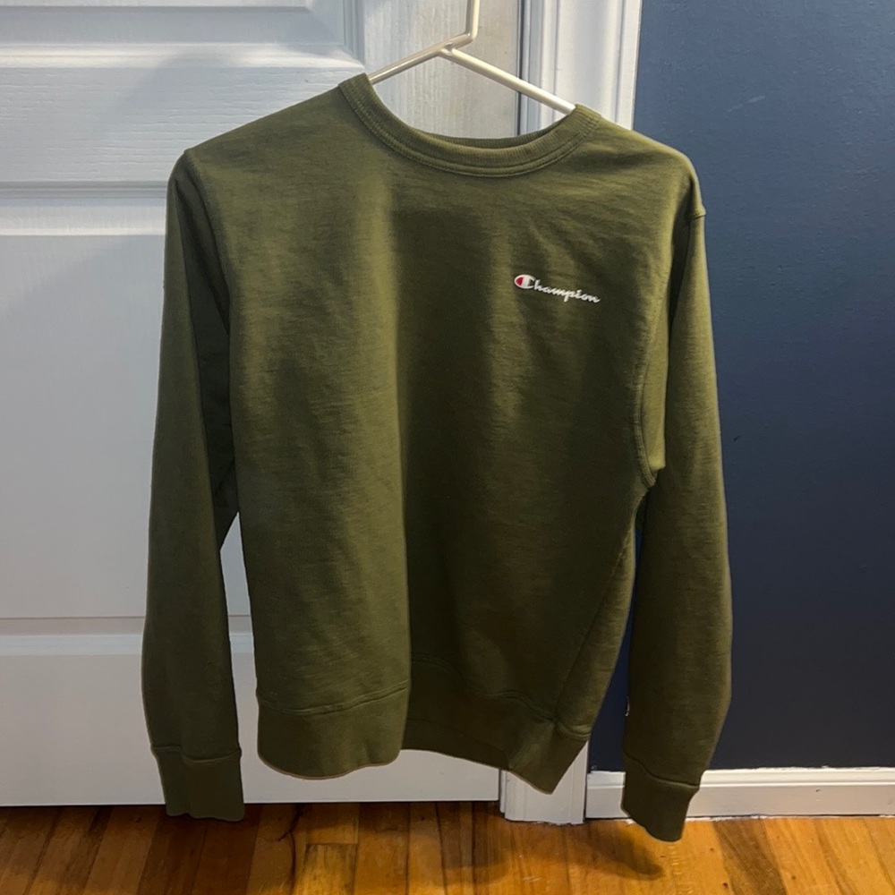 Green Mens Champion Crewneck - Picture 2 of 5